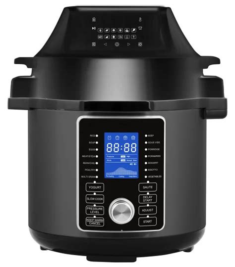 2021 Hot Selling Multifunction Electric Pressure Cooker Capacity 6l 6qt 2 In 1 Air Fryer