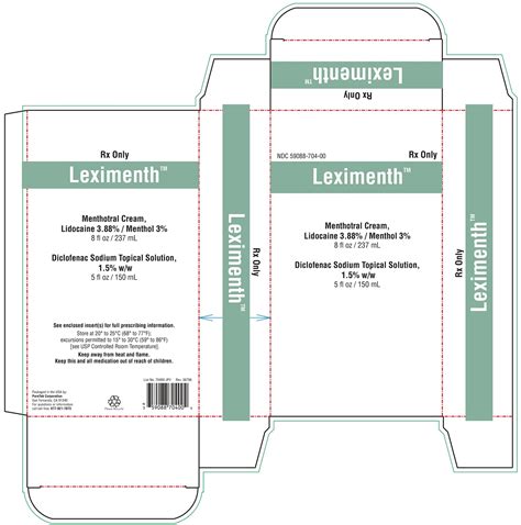 Leximenth Diclofenac Sodium Lidocaine Menthol Kit