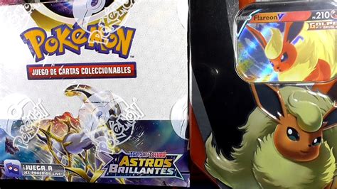 APERTURA DE CARTAS POKÉMON ASTROS BRILLANTES LATA FLAREON YouTube