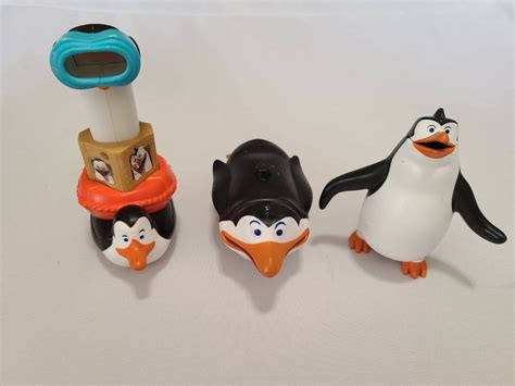 Set Of Mcdonald S Happy Meal Penguins Of Madagascar Toy