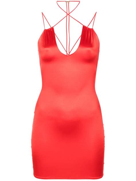 Maison Close French Kiss Bodycon Minidress Red Farfetch