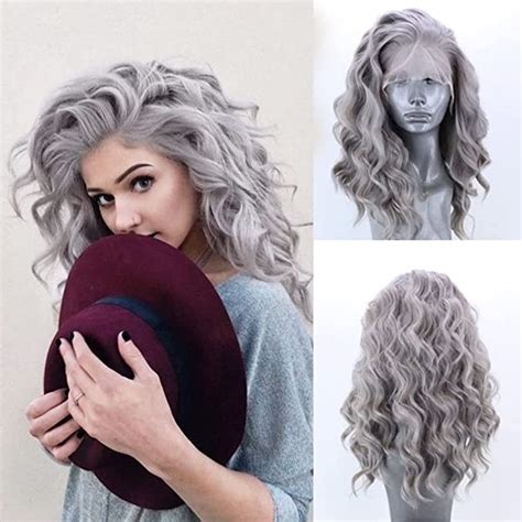 Amazon Rongduoyi Silver Short Bob Lace Front Wigs For Women