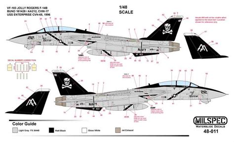 F 14A VF 103 Jolly Rogers 1996 USS Nimitz