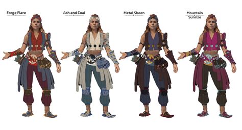 Aloy Oseram Outfits Dye Packs Concept Art - Horizon Forbidden West Art ...