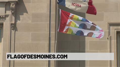 New Pride Flag Design Raised Over Des Moines City Hall