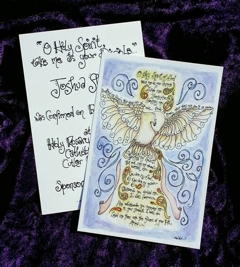 CUSTOM Prayer Cards, Holy Cards for Sacraments, Catholic, Christian ...