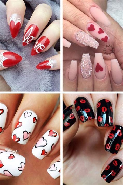 Cute Valentines Nails Valentines Nail Art Designs Nail Designs