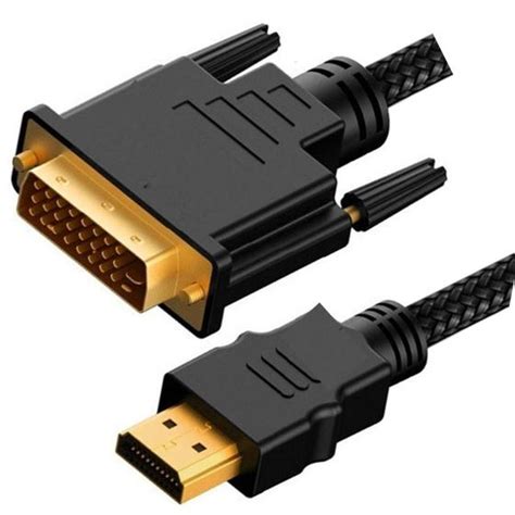 Cabo DVI D X HDMI Macho Professional Banhado Ouro 2 Metros Mb