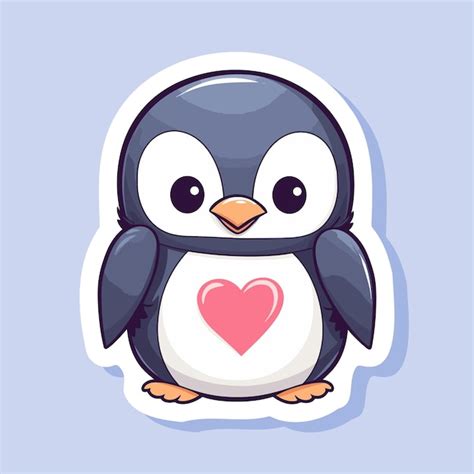 Ilustración de pingüino lindo para niños clip de animal adorable para