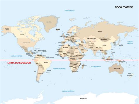 Linha Do Equador O Que é Onde Fica E Para Quê Serve Com Mapas