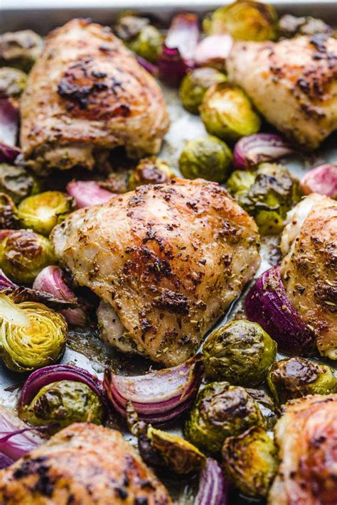 Sheet Pan Chicken Thighs Little Sunny Kitchen