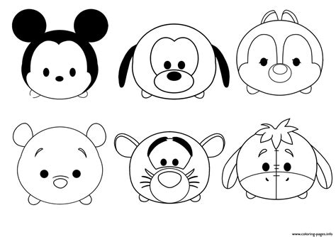 Print Tsum Tsum Disney Colouring Pages Coloring Pages Princess Coloring