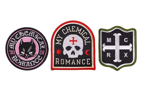 My Chemical Romance Embroidered Patch 3 Pack • Mcr X Oxford Pennant