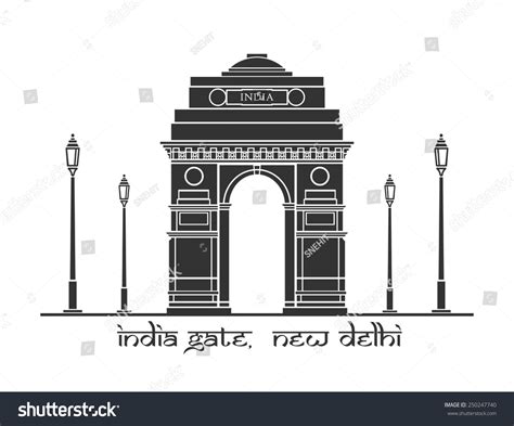 An Illustration Of India Gate In New Delhi India 250247740