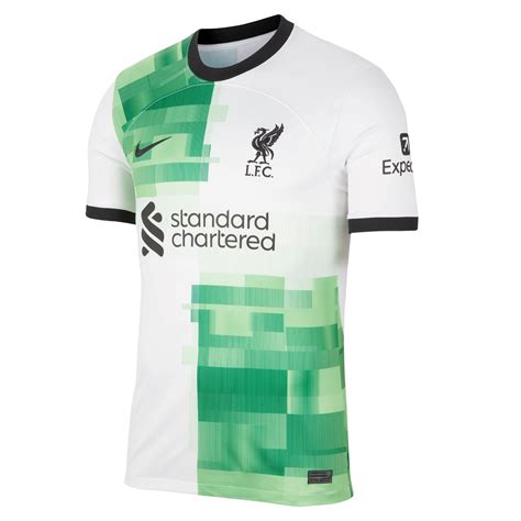 Nike Liverpool FC Away Shirt 2023 2024 Adults Hvid Grøn