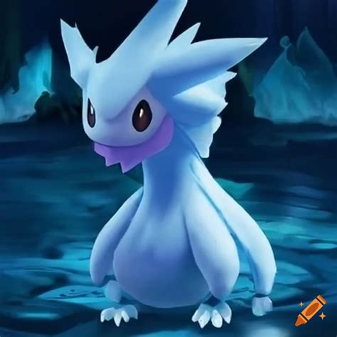 Frostbite An Ice Ghost Type Pok Mon Resembling A Haunting Specter Made