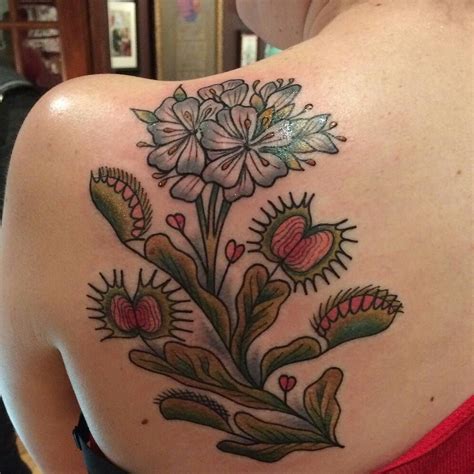 Traditional Venus Fly Trap Tattoo