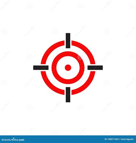 Target Logo Design Vector Template Stock Vector Illustration Of