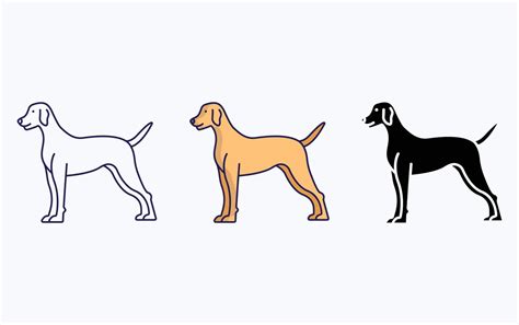 Pointer Dog Breeds illustration icon 16317220 Vector Art at Vecteezy