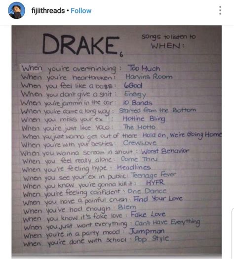 Drake playlist | Songs, Drakes songs, Song list