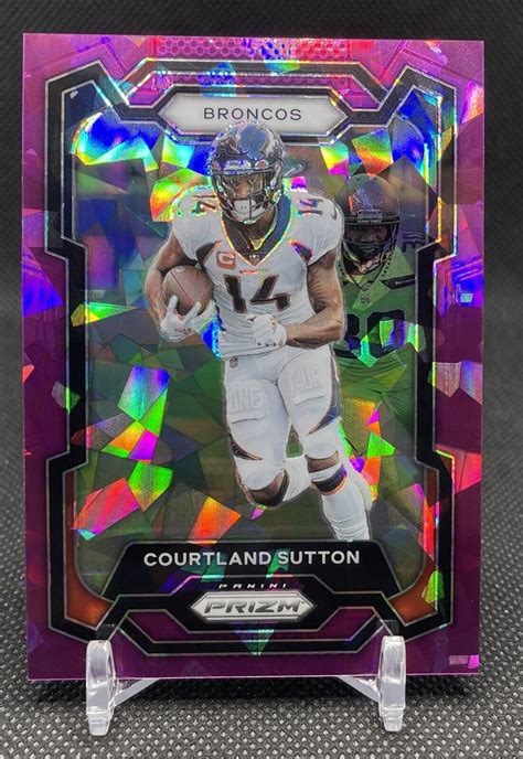 2023 Panini Prizm Purple Ice Prizm 85 Courtland Sutton 225 For Sale