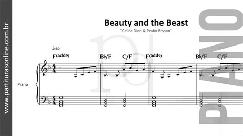 Beauty And The Beast A Bela E A Fera Partitura Para Piano YouTube