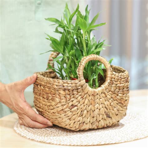 Handwoven T Basket Water Hyacinth Hamper For Special Occasions