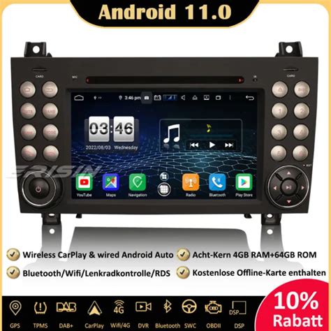 Go Dab Android Autoradio Navi Gps Carplay Swc Mercedes Slk