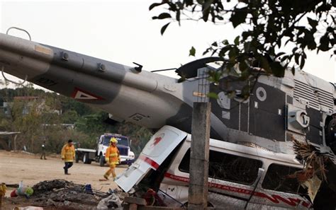 Reportan 13 decesos tras desplome de helicóptero militar en Oaxaca