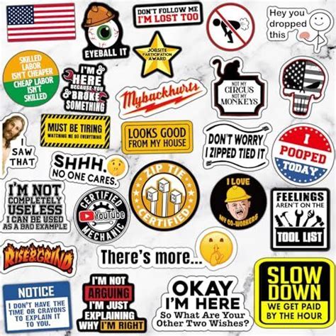 173 Pcs Funny Hard Hat Stickers For Adults Waterproof Vinyl For