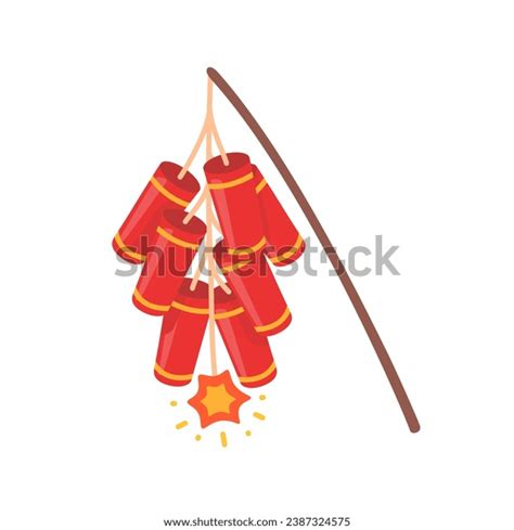 Chinese Firecrackers Making Loud Noises Celebrate Stock Vector (Royalty ...