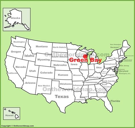 Green Bay Location On The Us Map