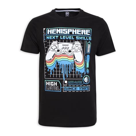 Black Graphic T Shirt 3120021 Hemisphere