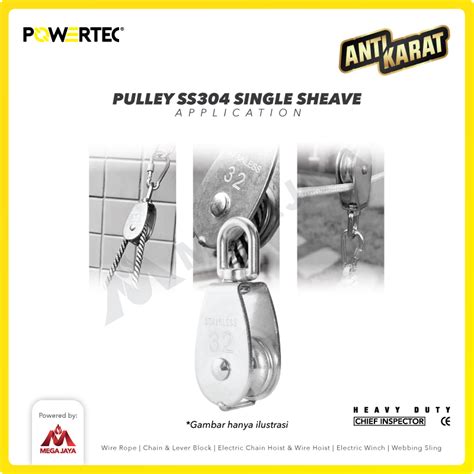 Dapatkan Produk Pulley Powertec SS 304 Single 100mm Harga Terjangkau