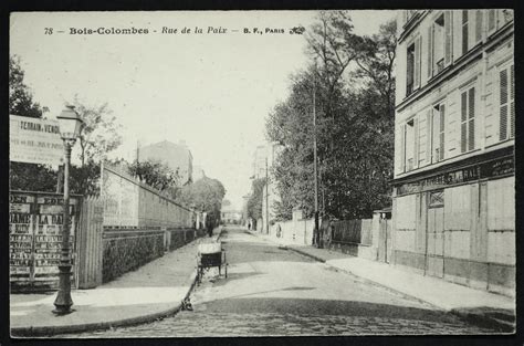 Bois Colombes Rue De La Paix Carte Postale Ancienne Et Vue D Hier