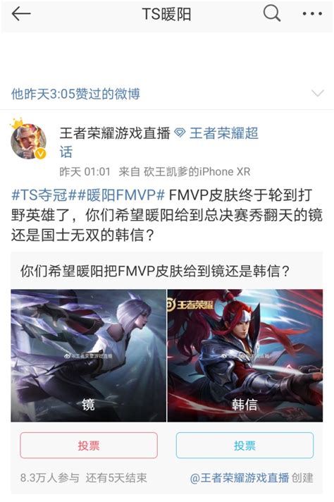 TS暖阳Fmvp皮肤发博暗示背水一战韩信或潇洒飘逸的镜 王者荣耀官方网站 腾讯游戏