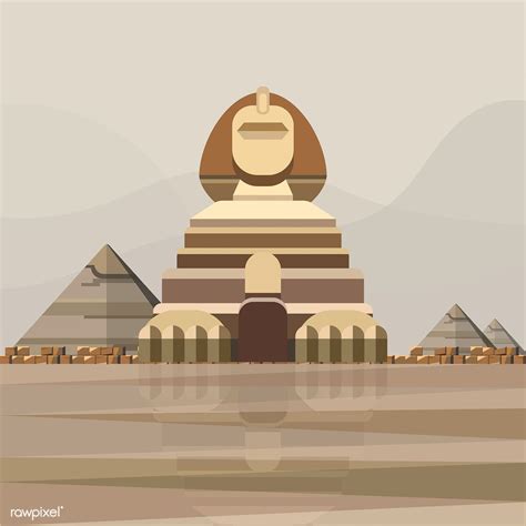 Illustration Of Great Sphinx Of Giza Free Image By