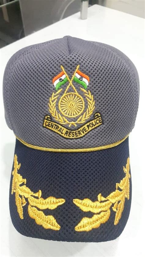 Men Black Crpf Logo Cap Size Medium At Rs 125 Piece In Malerkotla