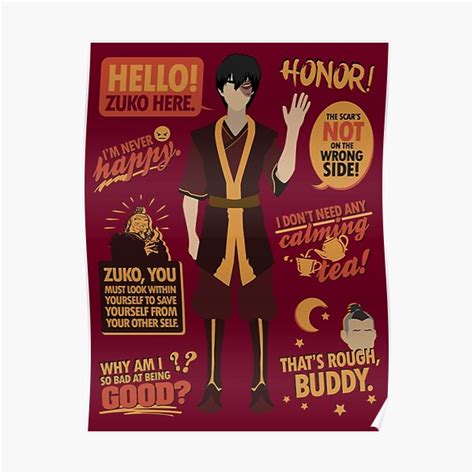 Hello Zuko Here Poster For Sale By Aviaa Redbubble