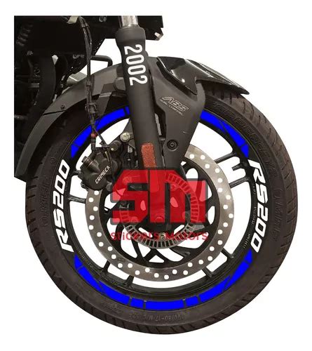 Stickers Reflejantes Para Rin De Moto Pulsar Rs200 Nid 2002 En Venta En