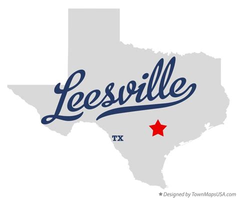 Map of Leesville, TX, Texas