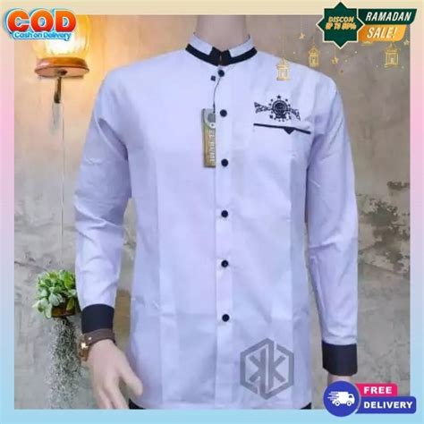 Jual Baju Koko Lengan Pendek Baju Premium Kemeja Muslim Lebaran