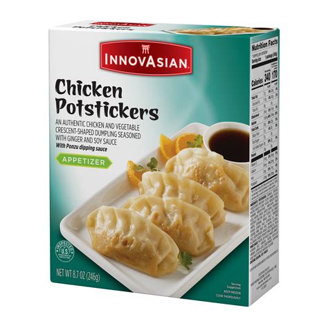 InnovAsian Appetizer Chicken Potstickers Front Right Elevated