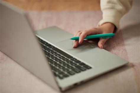 Premium Photo | Girl working on laptop