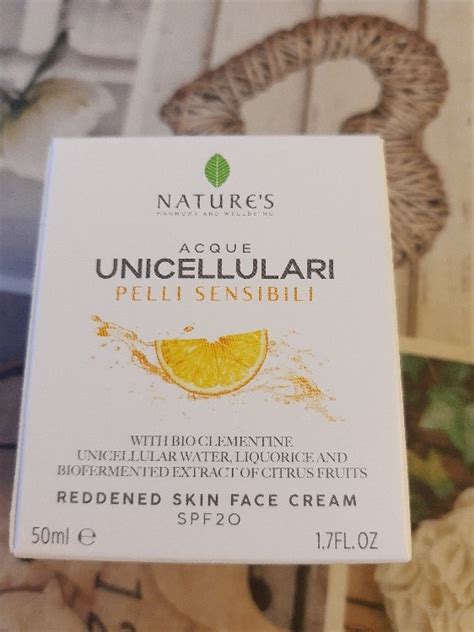 Nature S Acque Unicellulari Crema Viso Pelli Arrossate SPF 20 INCI