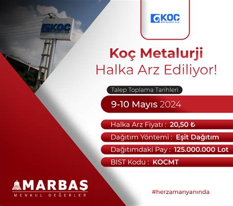 Koç Metalurji A Ş Halka Arz Ediliyor MARBAŞ