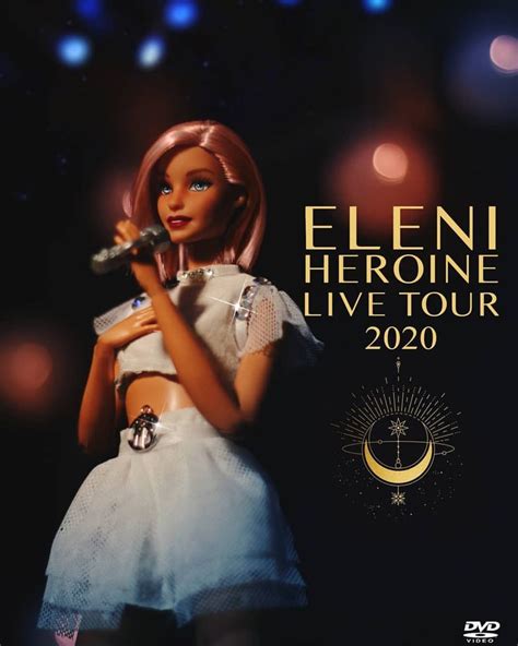 A Barbie Doll Holding A Microphone In Front Of A Black Background With