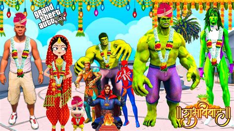 SHINCHAN HULK Got Married GTA5 FRANKLIN Celebrating HULK Shinchan