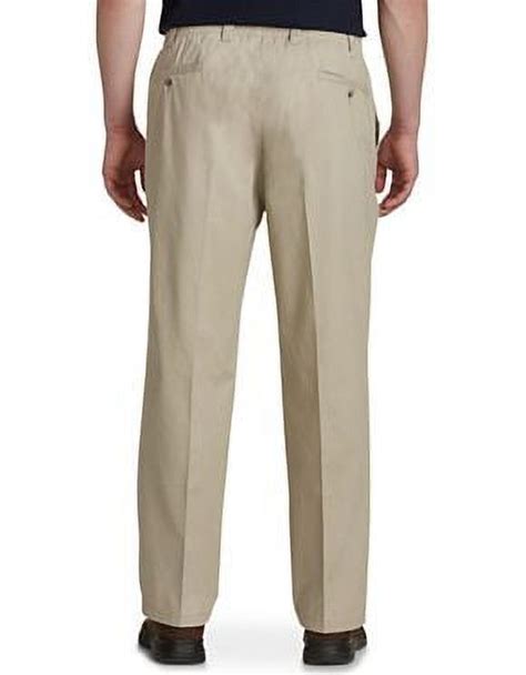 Harbor Bay By Dxl Men S Big And Tall Big And Tall Men S Elastic Waist Pants Khaki 5x Regular