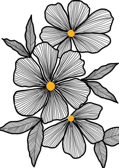 Beautiful Abstract Bohemian Flowers Illustration